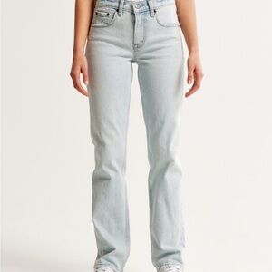 Abercrombie & Fitch Light Blue Denim Curve Love Jeans